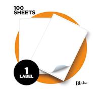 Blake Purely Everday LAB A41-1PE Lot de 100 étiquettes autocollantes 1 par feuille A4 de 100 étiquettes compatibles avec les imprimantes laser et à jet d'encre