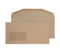 Blake Purely Everyday 121 x 235 mm-fenêtre enveloppes gommées avec fenêtre-Kraft-Lot de 1000