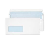 Blake Purely Everyday 13884/50 PR Lot de 50 enveloppes auto-adhésives avec fenêtre Blanc Format DL 110 x 220 mm 90 g/m²
