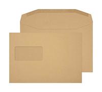 Blake Purely Everyday 4409 Lot de 500 enveloppes gommées avec fenêtre en papier kraft 80 g/m² Format C5+ 162 x 235 mm