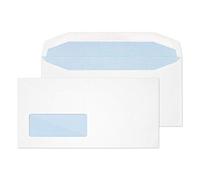 Blake Purely Everyday DL 110 x 220 mm à fenêtre 90 g/m ² Enveloppes gommées avec fenêtre-Blanc-Lot de 1000
