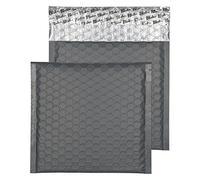 Blake Purely Packaging CD 165 x 165 mm Enveloppes à Bulles Carrées Rembourrée Mat Métallique (MTGG165) Gris Graphite - Boîte de 100