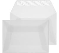 Blake Senses 16115 Lot de 50 enveloppes translucides C6 (114 x 162 mm) de qualité supérieure 110 g/m² avec patte autocollante pour loisirs créatifs, fabrication de cartes d'invitation/mariage