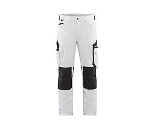 Blaklader 10791645 Pantalons de Peintre à 4 Voies, Blanc/Gris foncé, Taille C54