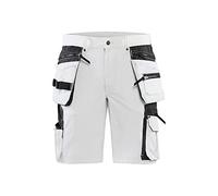 Short peintre stretch 4D Blanc/Gris-Foncé 10881645 - Taille au choix