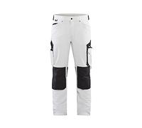 Blaklader 10891645 Pantalons de peintre à 4 voies, blanc/gris foncé, taille C48