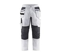 Blaklader 109613301098C156 Pantalon de peintre extensible Blanc/gris foncé Taille C156