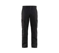 Blaklader 14481832 Pantalons industriels poches extensibles et genouillères, Noir/jaune, taille C144