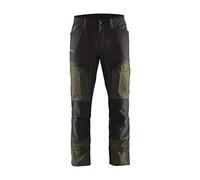 Blaklader 14561845 Pantalons de service avec extensibilité, Vert olive foncé, taille D96