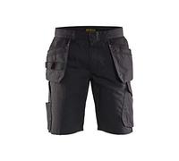 Blaklader 14941330 Shorts de service avec poches à ongles, noir/rouge, taille C48