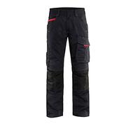 Blaklader 14951330 Shorts de service avec poches à ongles, noir/rouge, taille C150