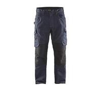 Blaklader 14971141 Pantalon de service en denim extensible, Bleu marine/Noir, taille C146
