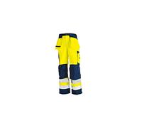 Blaklader 15331860 Pantalons haute visibilité, Jaune/Marine, taille C60