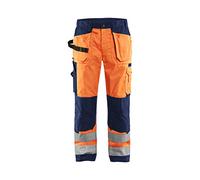 Blaklader 15331860 Pantalons haute visibilité, Orange/Bleu marine, taille C56
