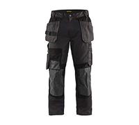 Blaklader 155418609899C152 Pantalon de travail extensible Gris foncé/noir Taille C152