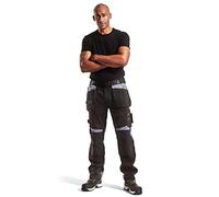 Blaklader 15551860 Pantalon d'artisan, Noir/Gris, taille C46