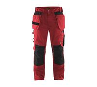 Blaklader 15551860 Pantalon d'artisan, Rouge/Noir, taille C44