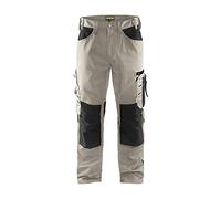 Blaklader 15561860 Pantalons sans poches à clous, Pierre/Noir, taille D108