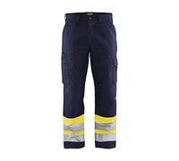 Blaklader 15641811 Pantalon haute visibilité, Bleu marin/jaune, taille C62