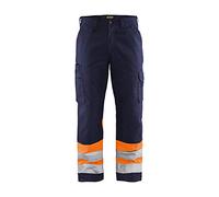 Blaklader 15641811 Pantalon haute visibilité, Bleu marin/Orange, taille D120