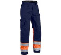 Blaklader 15641811 Pantalon haute visibilité, Bleu marin/Orange, taille D88