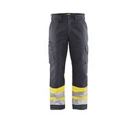 Blaklader 15641811 Pantalon haute visibilité, Gris moyen/Haute visibilité, taille D84