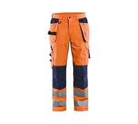 Blaklader 15651811 Pantalon ventilé à haute visibilité, Orange/Bleu marine, taille C56