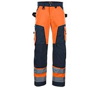 Blaklader 15661811 Haute Vis Arbeitshose Ohne Nageltaschen, Orange/Bleu marine, taille D128