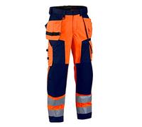 Blaklader 15672517 High Vis Softshell Arbeitshose, Orange/Bleu marine, taille C58