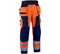 Blaklader 15681811 Travailleur manuel de haute visibilité Arbeitshose, Orange/Bleu marine, taille C58