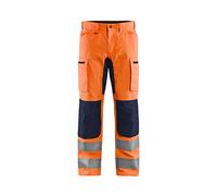 Blaklader 15851811 Pantalon haute visibilité avec extensibilité, Orange/Bleu marine, taille D116
