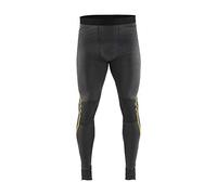 Blaklader 18441734 Pantalon de sous-vêtements Xlight 100% MERINO, Gris foncé/Jaune, taille L