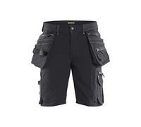 Blaklader 19881644 Shorts d'artisan en stretch 4 voies sans poches à clous X1900, Gris foncé/Noir, taille C46
