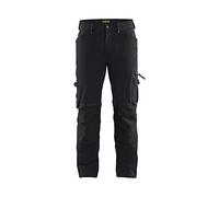 Blaklader 198916449900C148 X1900 Pantalon de travail extensible 4 directions sans poche à clous, noir, taille C148