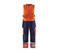 Blaklader 26531804 COMBINAISON HAUTE VISIBILITÉ SANS MANCHES, Orange/Bleu marine, taille D112
