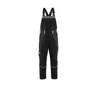 Cotte à bretelles retardant flamme Noir/Gris-Clair 28611516 - Taille au choix