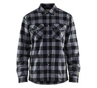 Blaklader 32251131 CHEMISE DE FLANELLE DOUBLÉE, Gris foncé/Noir, taille M