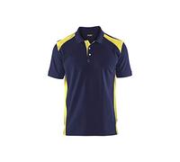 Blaklader 33241050 POLO SHIRT, Bleu marin/jaune, taille XL