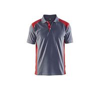 Blaklader 33241050 POLO SHIRT, Gris/rouge, taille M