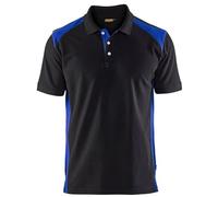 Blaklader 33241050 POLO SHIRT, noir/fleur bleue, taille L