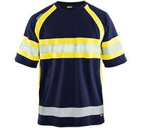 Blaklader 33371051 T-SHIRT UV HIGH VIS, Bleu marin/jaune, taille S