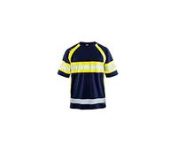 Blaklader 33371051 T-SHIRT UV HIGH VIS, Bleu marin/jaune, taille XXXL