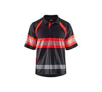 Blaklader 333810519955XXXL UV Polo à Haute Visibilité, Classe 1, XXXL, Noir / Rouge