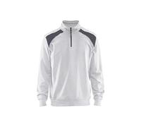 Blaklader 33531158 DEMI-ZIP 2 TONS, Blanc/Gris, taille XL