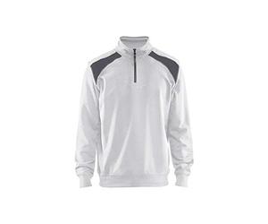 Blaklader 33531158 DEMI-ZIP 2 TONS, Blanc/Gris, taille XL