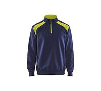 Blaklader 33531158 DEMI-ZIP 2 TONS, Bleu marin/jaune, taille M