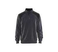 Blaklader 33531158 DEMI-ZIP 2 TONS, Gris moyen/noir, taille L