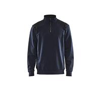 Blaklader 33531158 DEMI-ZIP 2 TONS, Marine noire/Noir, taille XL
