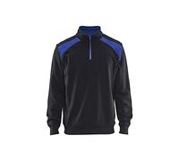 Blaklader 33531158 DEMI-ZIP 2 TONS, noir/fleur bleue, taille S