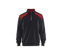 Blaklader 33531158 DEMI-ZIP 2 TONS, noir/rouge, taille M